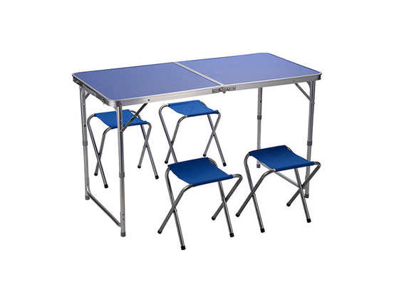 मल्टीपर्पस गार्डन फोल्डिंग टेबल और कुर्सियां ​​एमडीएफ टेबल टॉप के साथ