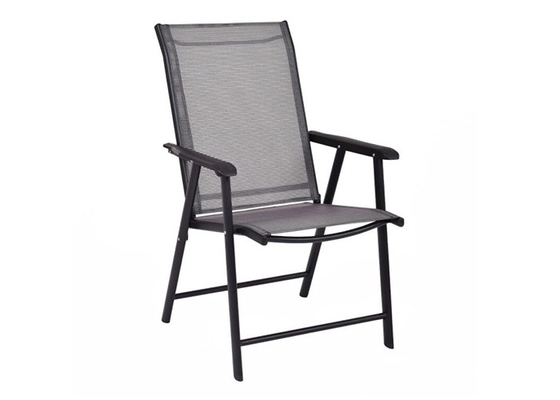 Textilene तह डेरा डाले हुए कुर्सियों आसान पोर्टेबल स्टील की स्थिति