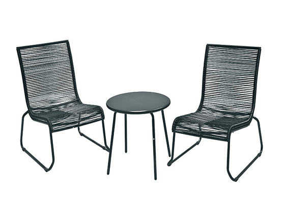 EN581 गार्डन तह टेबल और कुर्सियों पाउडर लेपित फ्रेम के साथ आसान कैरी सेट