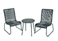 EN581 गार्डन तह टेबल और कुर्सियों पाउडर लेपित फ्रेम के साथ आसान कैरी सेट