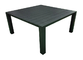 एलिगेंट 160 X 160 सेमी ब्लैक गार्डन डाइनिंग टेबल एल्युमीनियम असेंबल 76cm हाइट